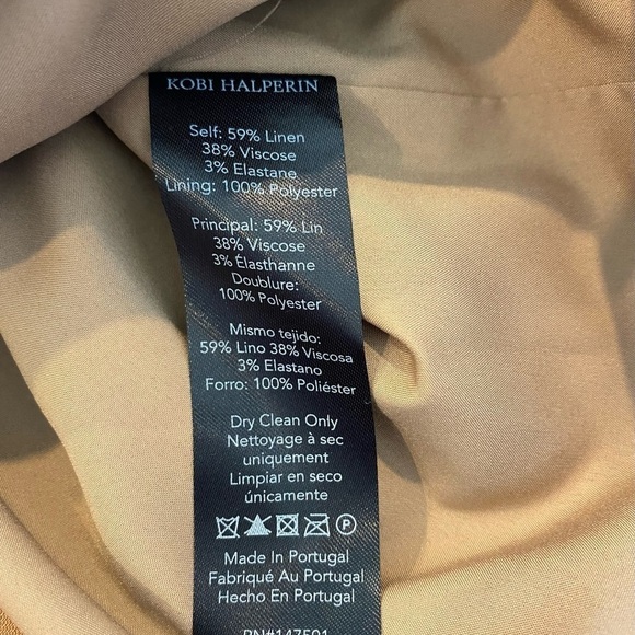 Kobi Halperin Peyton Linen-Blend Mini Dress New With Tags Size Medium - Picture 8 of 9